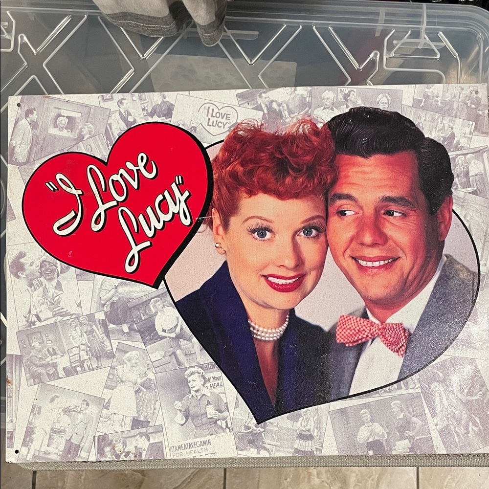 I Love Lucy Metal Sign